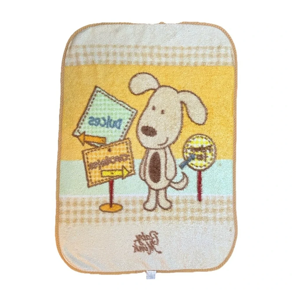 Vintage The World Baby Mink Blanket Puppy Dog Chiko Light Plush 43x31